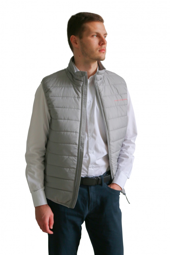 Жилет серый брендированный Ростсельмаш от Fan Shop РОСТСЕЛЬМАШ Жилет серый брендированный Ростсельмаш