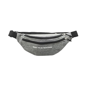 Поясная сумка брендированная серая